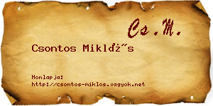 Csontos Miklós névjegykártya